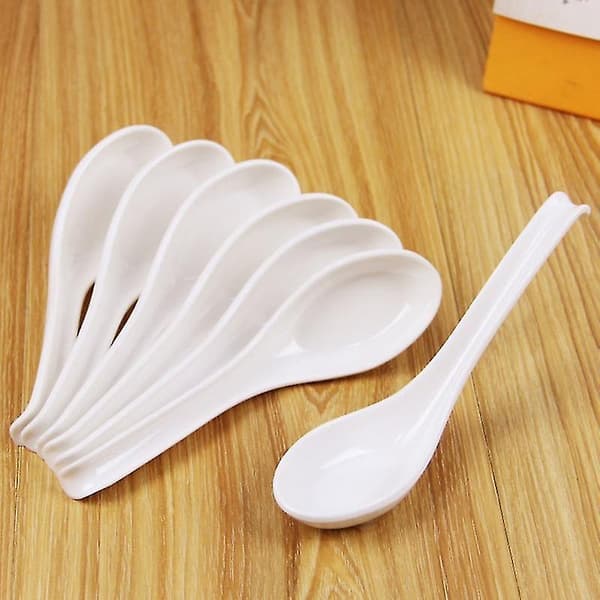Soup Spoons, 15 Pcs Japanese Spoons Rice Spoons Asian Soup Spoons With Long Handle For Restaurant