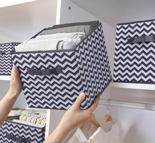 2-pack vikbara förvaringskuber, förvaringslådor 28x27x27cm, ovävd
