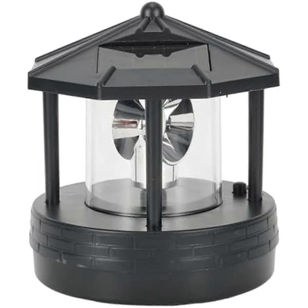 (Pow yeah!) LED Solar Powered Lighthouse, 360 Degree Rotating Lamp B