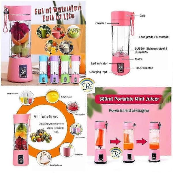 Mini bärbar kopp juicing elektrisk mixer matberedare smoothie maker mixer grön green