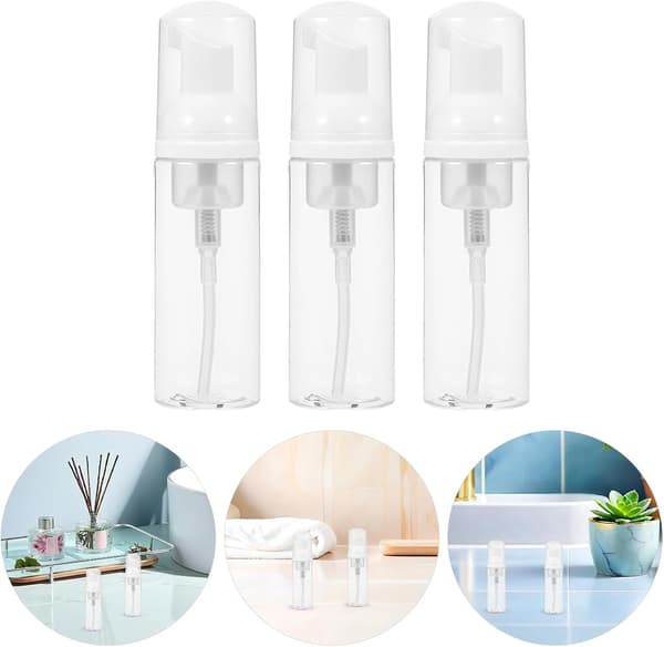 10 stk. ml skumflaskedispenser for reise, mini tom påfyllbar plastpumpebeholder med synlighet, de fleste ansiktsrenser