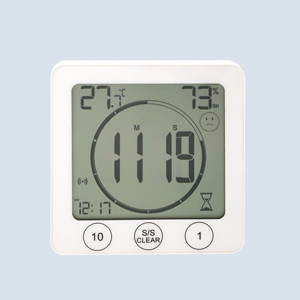 Badeværelsesur, Vandtæt Touch Control Brusebadsur, LCD-ciffer