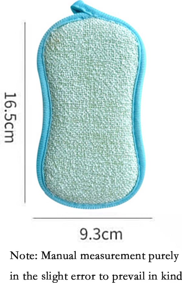 Organic Scouring Sponges, 4 Pieces, Antibacterial Reusable Microfiber