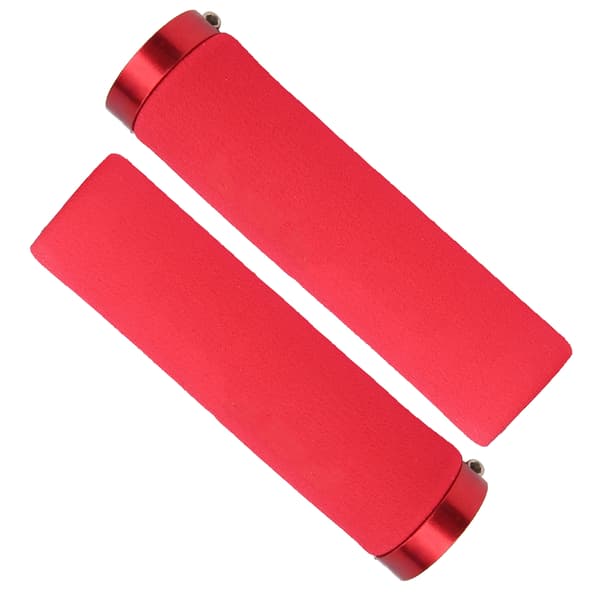 Comfortable Sponge Handlebar Grips Lock On Red Bicycle Grips Red Rings Riding Accessories