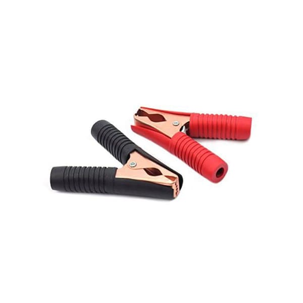 Alligator Clips for Quick Start Booster Battery Charger (Black + Red) 2 pcs, 200A