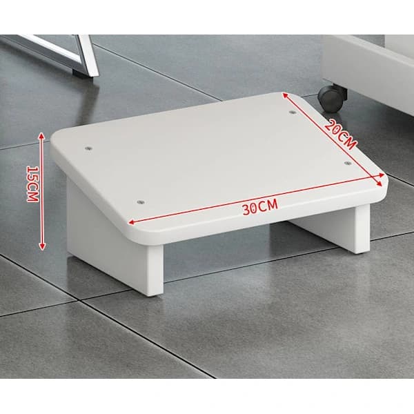 (pow yeah!) Footrest under desk, padded bench, white, 50*30*15cm, 1 pc
