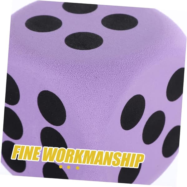 Large EVA Foam Dice Large Dice for Adults and Teenagers - 8cm Smooth Rounded