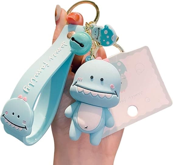 Creative Cute Kawaii Tiger Panda Dinosaur Design Pendant Keychain Keyrings
