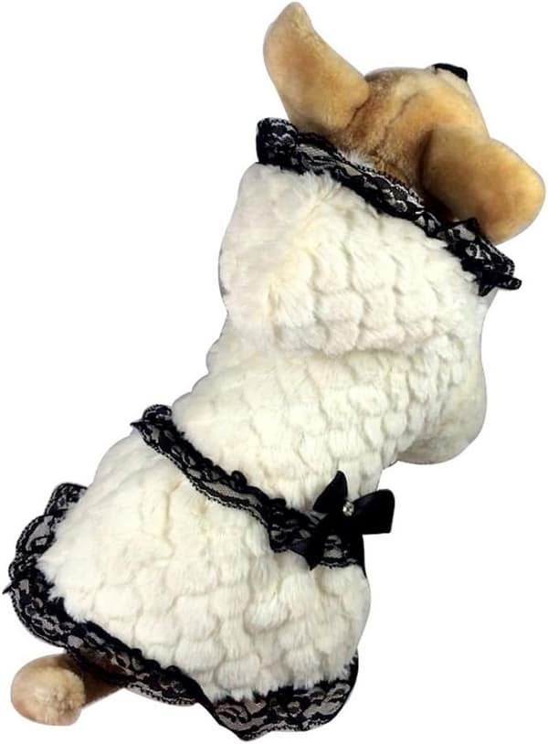 1 stk vinterfrakke til små hunde, Chihuahua, hvalp, prinsessekjole,