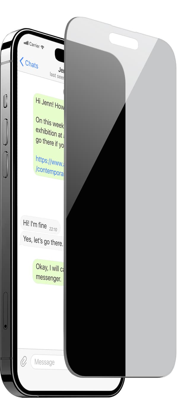 iPhone 16 Plus Personvern Herdet Glass Translucent