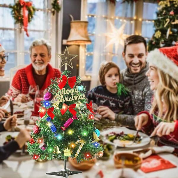 50 cm kunstigt juletræ, mini juletræ med fe
