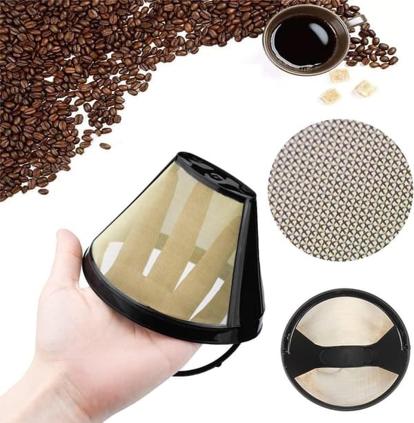 Universelt permanent kaffefilter vaskbart og gjenbrukbart husholdningsprodukt