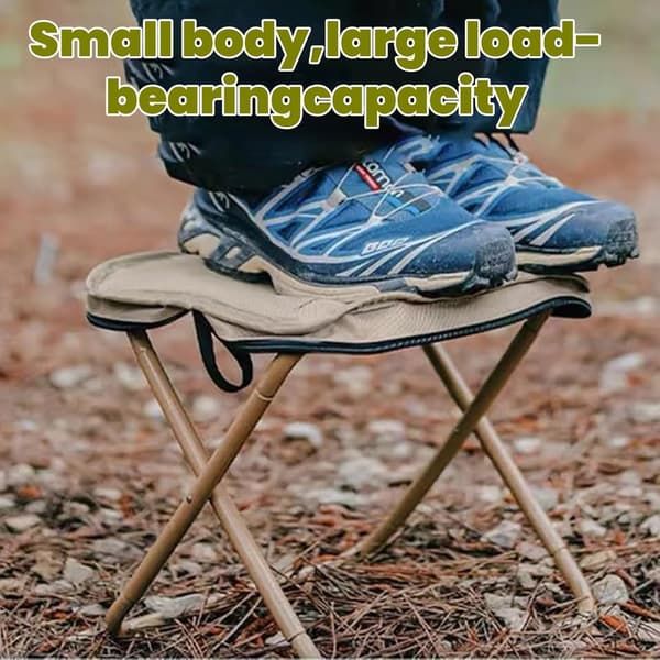 Outdoor Backpack Folding Stool Pencil Case Stool Portable Simple Camping Equipment Shoulder Bag Stool Sports Folding Chair Handbag (Large Size) S S