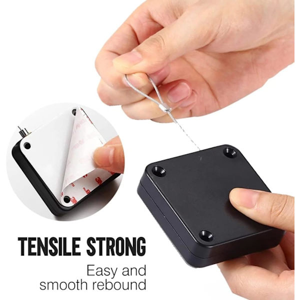 4 Pieces Automatic Door Closer, Automatic Sensor Door Closer with Pull Rope
