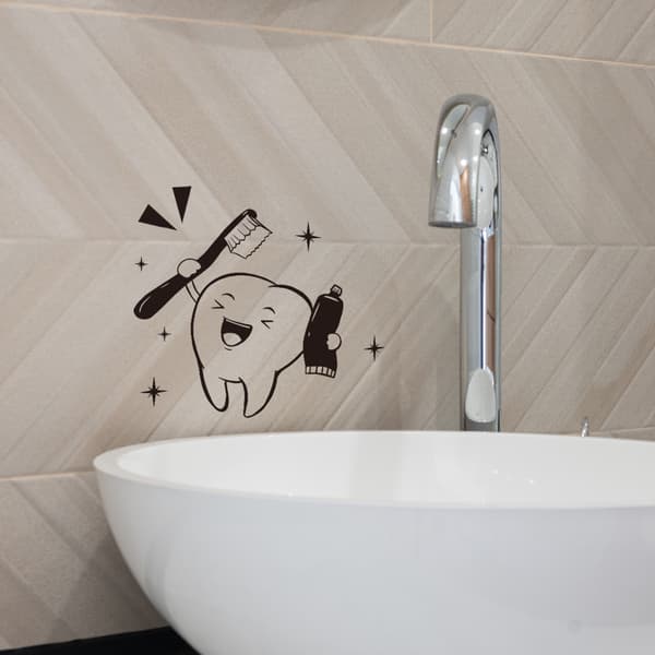 Brush your teeth often to protect your teeth. Wall Stickers