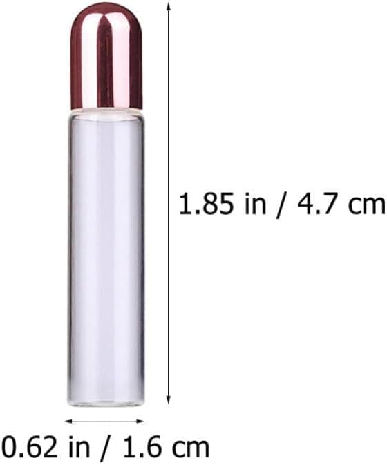 10 st 3 ml rosa glasflaskor med roll-on för resor och daglig vård