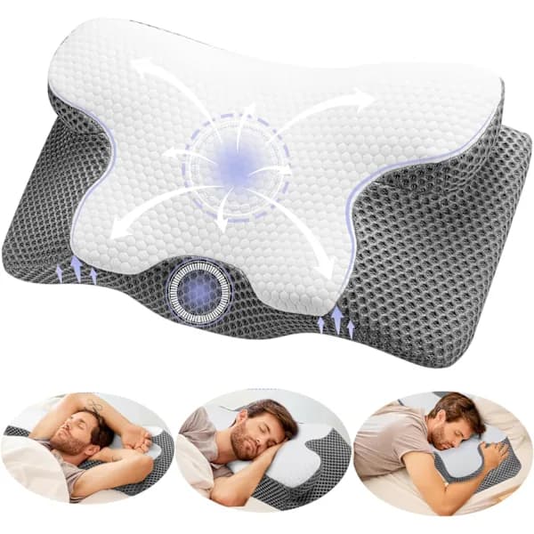 Ergonomisk Cervical Memory Foam-pude til side-, ryg- og mavesovere (Style1:60*34*13/10cm)