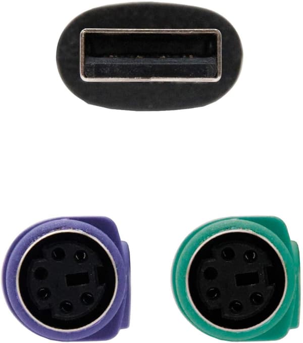 1 stk. USB til PS2 adapterkabel, et-til-to understøtter KVM-scanner g