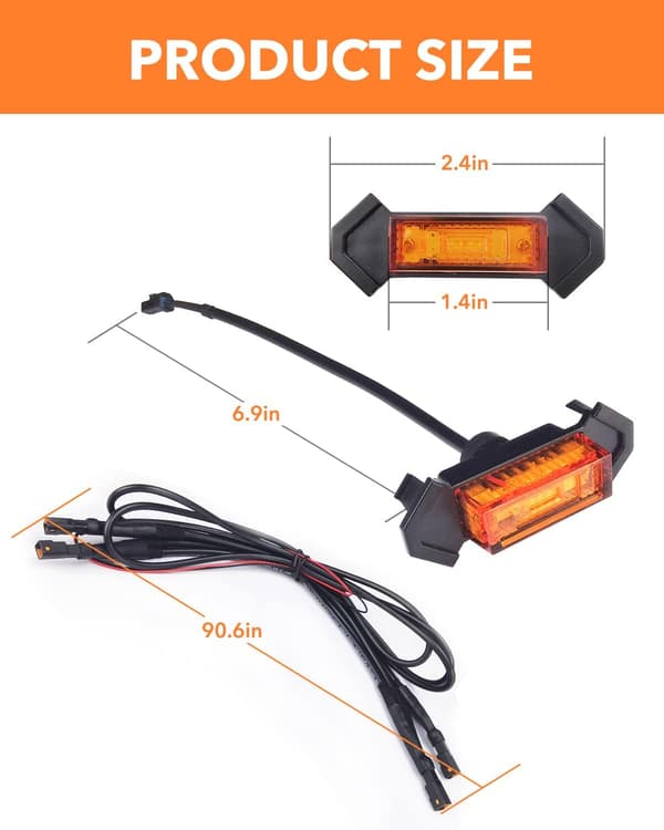 LED-grilllys Amber Gul med Sikring til Tacoma TRD PRO Front
