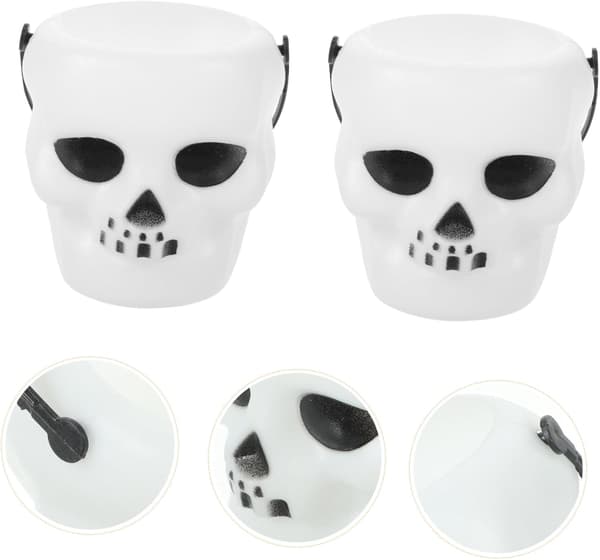 12 stk Halloween Græskar Spand Hvid Spand Halloween Rum De