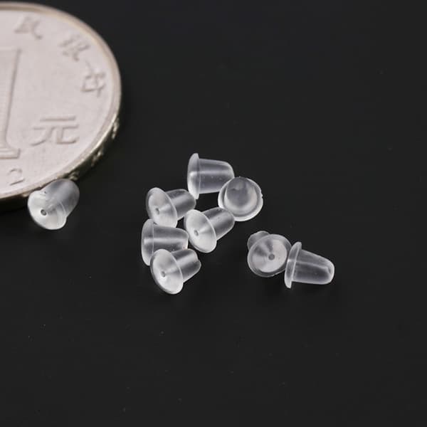 1000 stk silikon ørepropper, DIY smykketilbehør 5mm