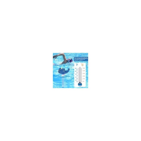 Flydende pooltermometer, flydende vandtermometer, pooltermometer med snor, sødt tegneserie-termometer, til udendørs og indendørs pools