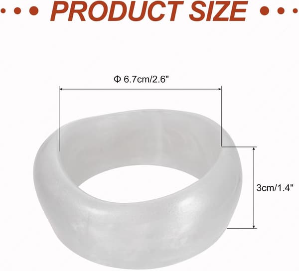 Akryl Chunky Armband för kvinnor Vit Shimmer White
