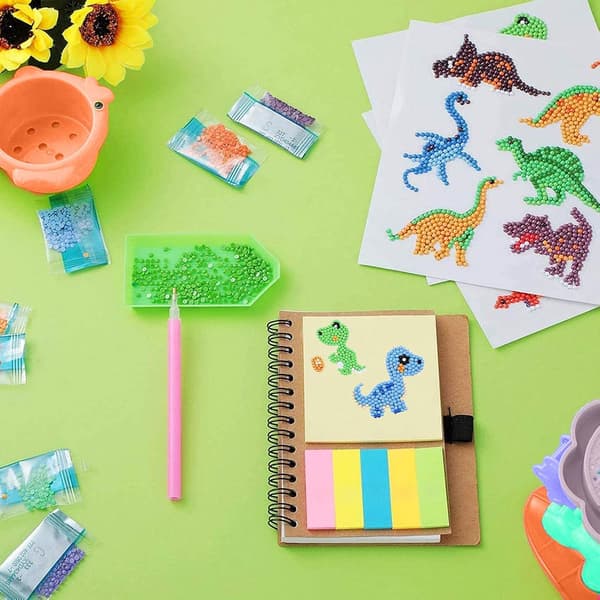 Diamantbroderi Dinosaur Diamantmaling Barnas Diamant