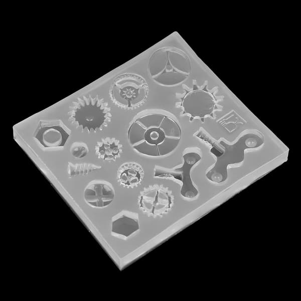 Gearform 3D Chokoladekage Fondant Silikoneform Sæt 4 Dele