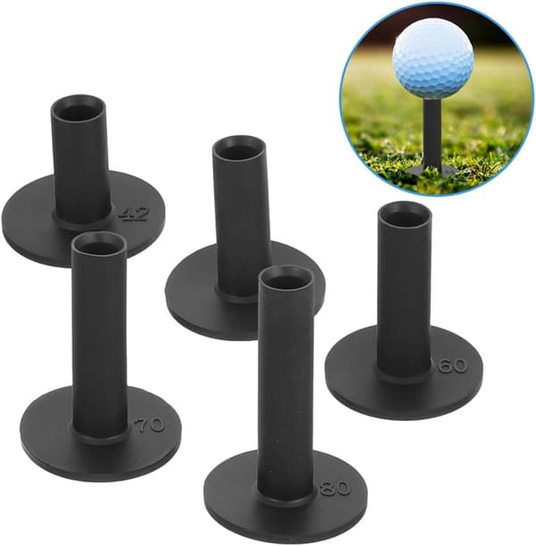 10 pcs Golf Ball Holders with 42mm-80mm Flat Flexible Indoor Golf Tees