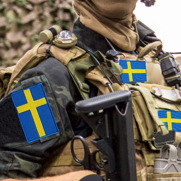 MH-2 Pakk Sverige Flagglapp Broderte Flagglapper