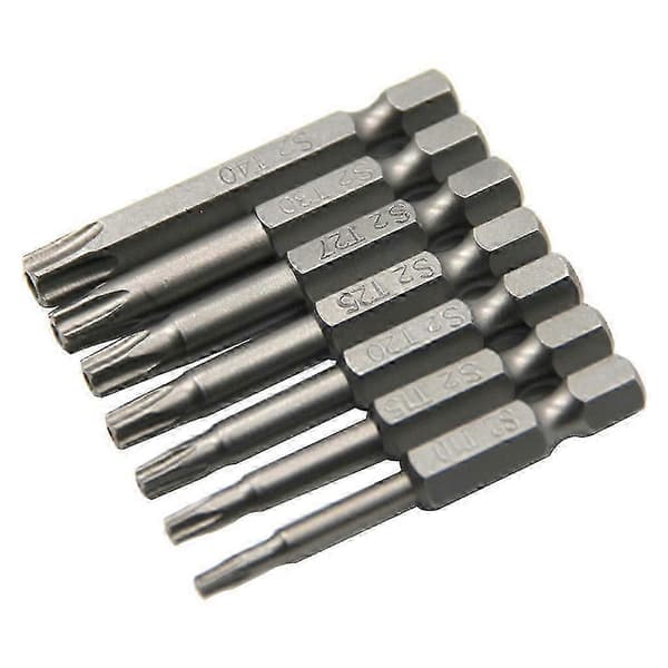 5-Point Security Star Torx Screwdriver Bit Set T10-t40 2-inch Length 7 Pieces Edition 0820