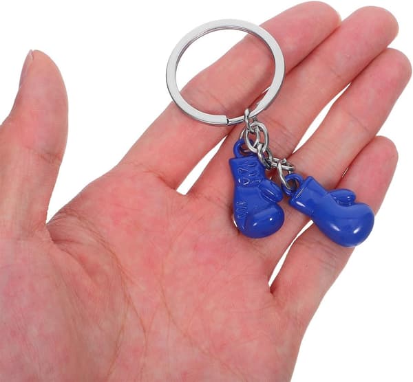 Set Handskar Ring Mini Nyckelring Boxning, Zink 4st Legering Nyckelberlock Sport