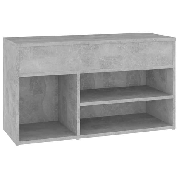 vidaXL Skobenk betonggrå 80x30x45 cm konstruert tre grå grå
