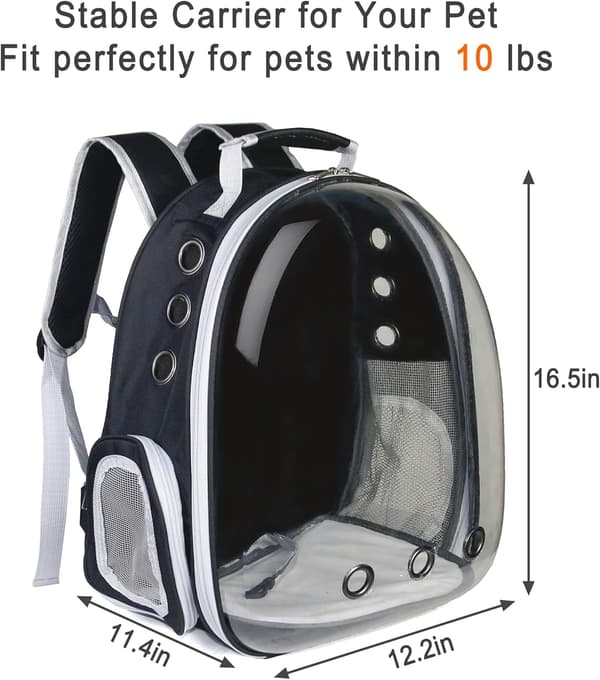 Cat Backpack, Pet Backpack, Portable Transparent Space Capsule, Pet Bag, Cat Accessories, Breathable Backpack