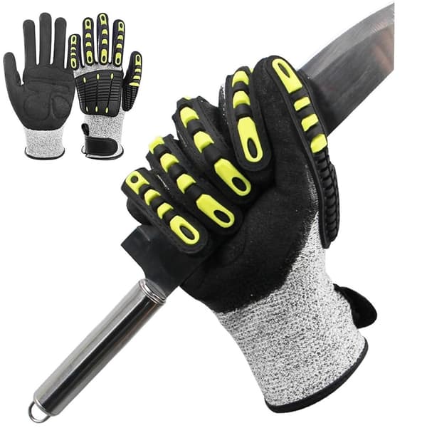 Anti-collision Shockproof Garden Gloves Size L - Cut/Pressure Resistant, for Work