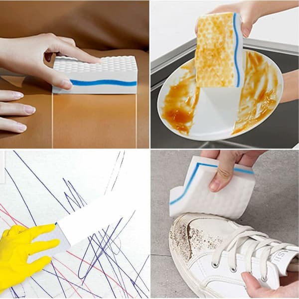20 pcs White Magic Sponges - 25mm Thickness, Melamine Cleaning Sponge