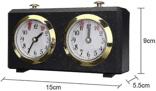 Professionel Skak Timer Med Analogt Stopur Mekanisk Skak Ur Spil Timer Ur