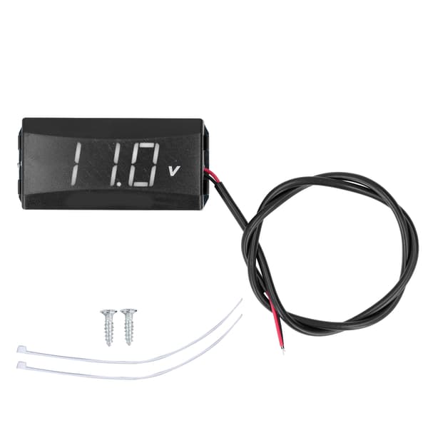 LED Digital Display Spændingsmåler 12V til 80V Universal til Bil Motorcykel Elbil Hvid