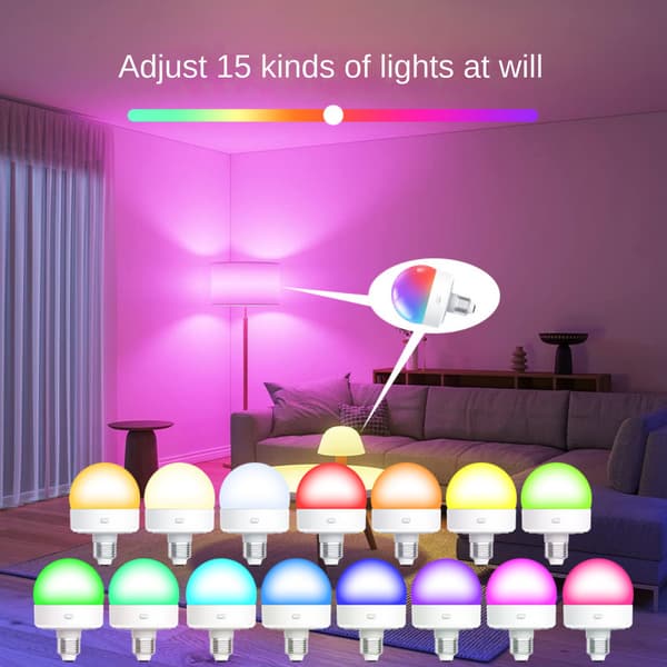 Rechargeable Light Bulb with Remote Control - E27 Battery Lamp Without Electricity for Wall Lamps, Table Lamps, Pendant Lamps