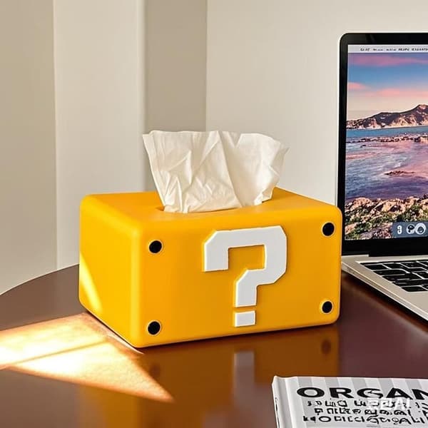 Creative Tissue Box, Home Decor, Dining Table, Cute and Fun Question Mark Napkin Storage Box
