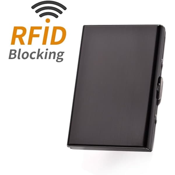 2-pak RFID Kreditkortholder i Rustfrit Stål