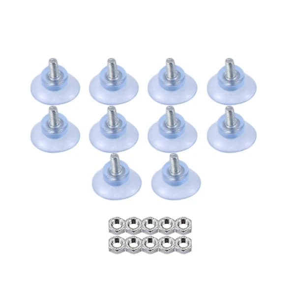 10 pcs Strong Rubber Suction Cups for Glass Panels with M6 Screw