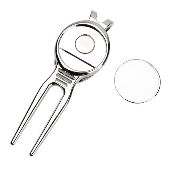 Golf Divot Tool Two-Pack: Aluminum Alloy Green Repair Tool