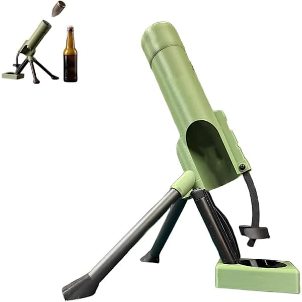 51 mm:n Mörssäri Olutpullonavaaja, Mörssäri Pullonavaaja, Olutpullon Mörssäri Avaaja, Pop-up Pullonavaaja, Hauska Mörssäri Pullonavaaja 330 ml:lle