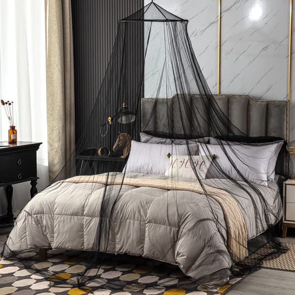 Mosquito Net for Canopy Bed, King Size Ceiling Canopy Bed Curtains, Dome Mosquito Net Bed Tent (White)