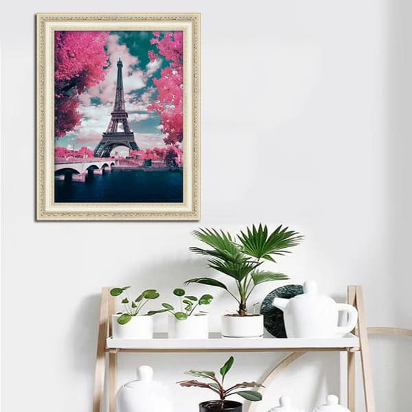 5D Diamond Painting, Exclusive Frame (Eiffel Tower) 40cm*30cm 5D Diam