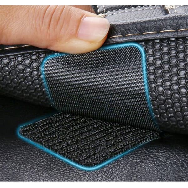 Black Self-Adhesive Hook and Loop Dots - 50mm Round Fasteners with Adhesive Backing, 20 Pairs