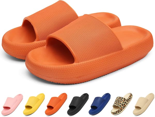 Orangefärgade tofflor Slides Herr Dam Duschtofflor Halkfria