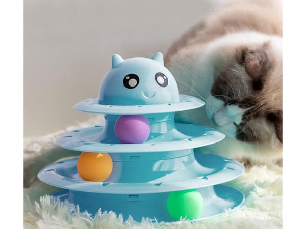 Katte legetøj - Tårn med bolde